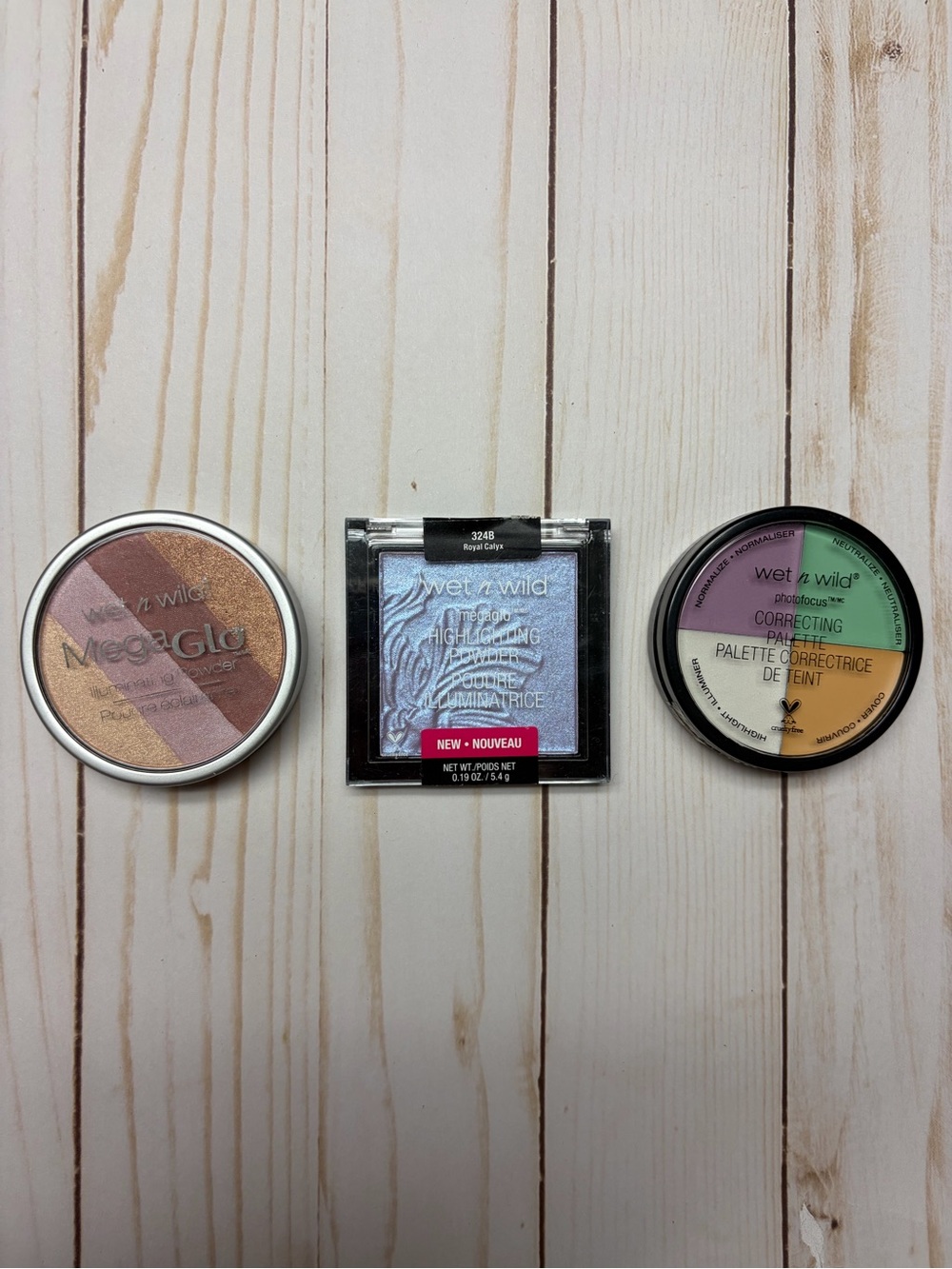 Wet N Wild Color Correcting and Highlighter Bundle Lot of 3